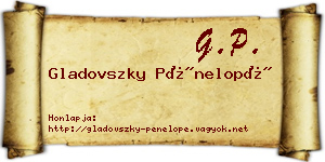 Gladovszky Pénelopé névjegykártya